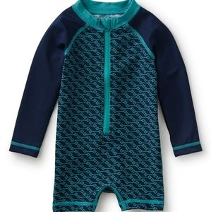 Tea 'Mare Blu' One-Piece Rashguard Swimsuit